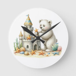 Sandgjutgods och nallar rund klocka