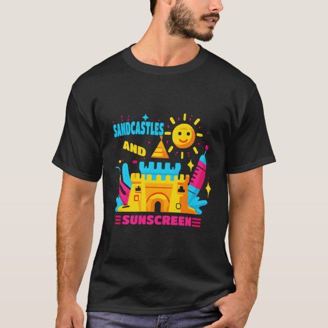 Sandgjutgods och solskyddsmedel t shirt (Framsida)