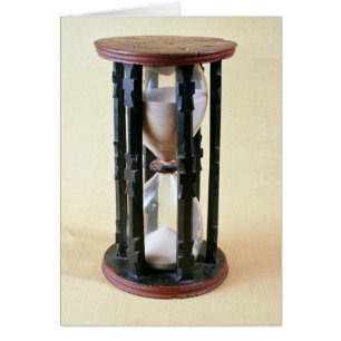 Sandglass 17th århundrade hälsningskort