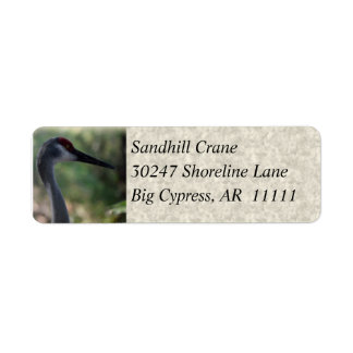 Sandhill Crane Anpassningsbara Adressetiketter Returadress Etikett