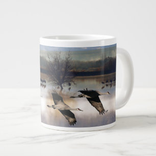 Sandhill Crane Birds Flying Wildlife Jumbo Mugg