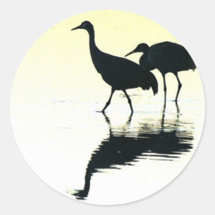 Sandhill Crane Birds Wildlife Animals Runt Klistermärke