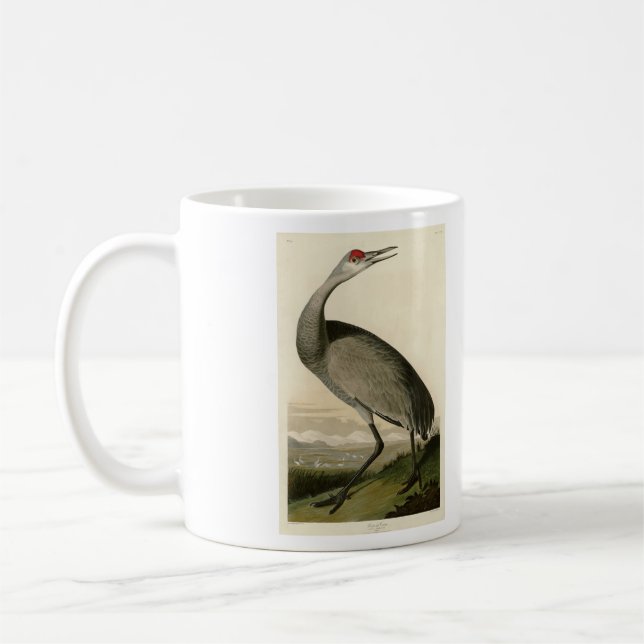 Sandhill Crane från Audubon's Birds of America Kaffemugg (Vänster)