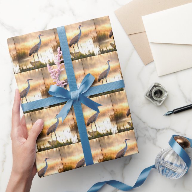 Sandhill Crane i en marsch Presentpapper (Gifting)