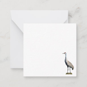 Sandhill Crane Photo Flat Note Card Anteckningskort