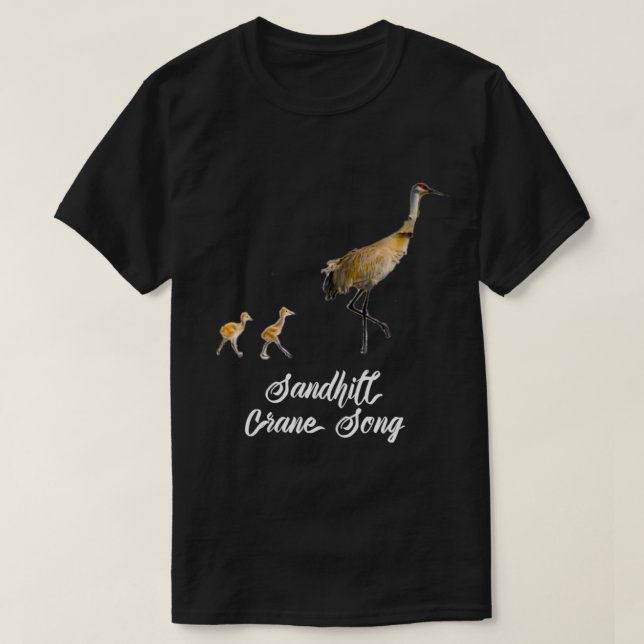 Sandhill Crane Song Design  T Shirt (Design framsida)