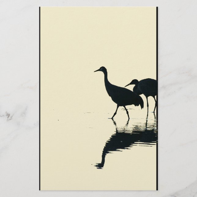 Sandhill Crane Stationery Brevpapper (Framsida)