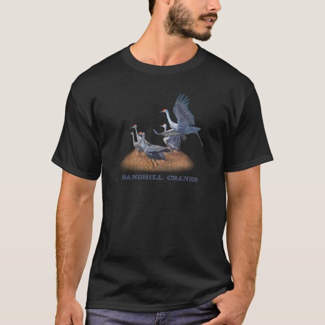 Sandhill Cranes T Shirt (Framsida)