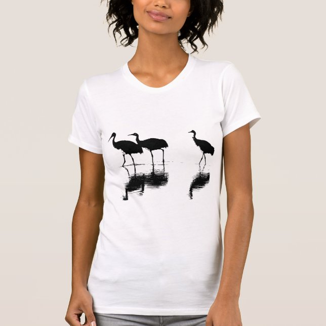 Sandhill sträcker på halsen T-tröja T-shirt (Framsida)