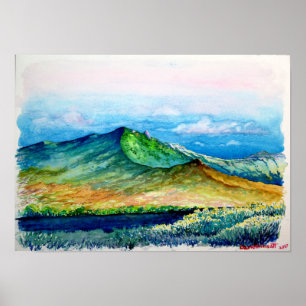 Sandia bergvapensköld och Rincon Ridgeline Poster