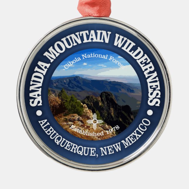 Sandia Mountain Wilderness Julgransprydnad Metall (Framsidan)