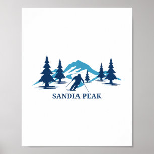 Sandia Peak New mexico Ski Resort Skiing Skier _1 Poster