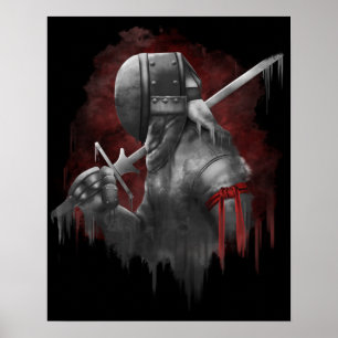Sandig fäktare för HEMA Longsword Poster
