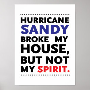 Sandig Frankenstorm orkan Poster