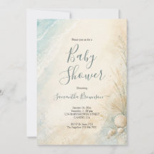 Sandig kust sjöborre baby shower
