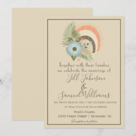 Sandig Skal Strandbröllop Inbjudningar