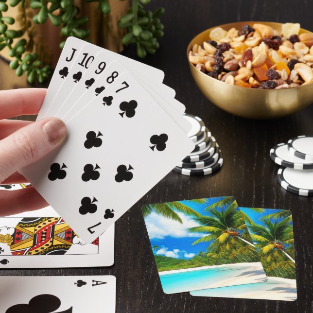 Sandig vit strand  casinokort (På plats)