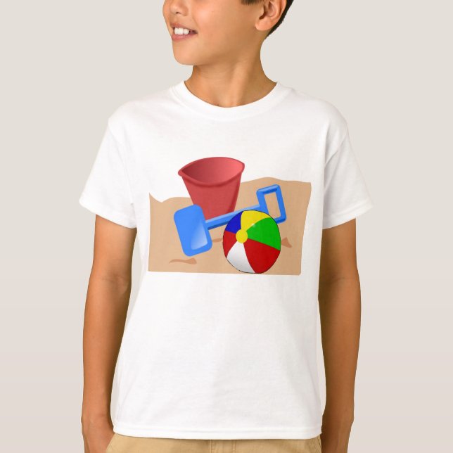 Sandiga stränder - pojke tee shirt (Framsida)
