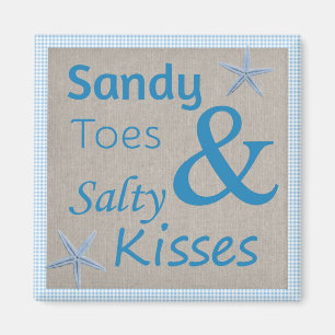 Sandiga Toes och salt citationstecken för Magnet