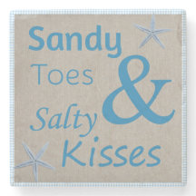 Sandiga Toes och salt citationstecken för