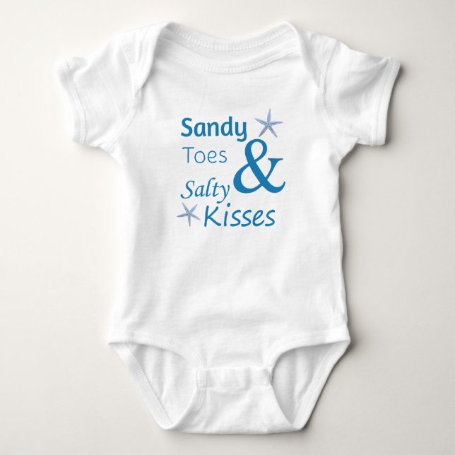 Sandiga Toes och salt citationstecken för Tee Shirt (Framsida)