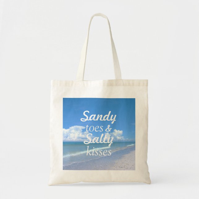 Sandiga Toes och salt kyssar Tygkasse (Framsidan)