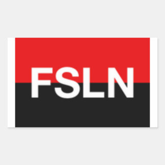 SANDINISTAS FLAGGA REKTANGULÄRT KLISTERMÄRKE