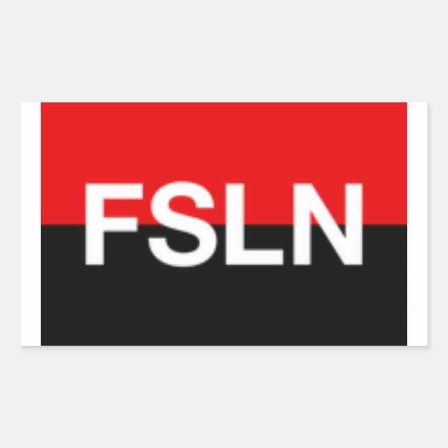SANDINISTAS FLAGGA REKTANGULÄRT KLISTERMÄRKE (Framsida)
