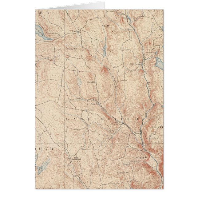 Sandisfield, Massachusetts Hälsningskort (Framsidan)