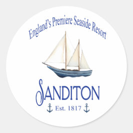 Sanditon Seaside Resort Sticker Runt Klistermärke