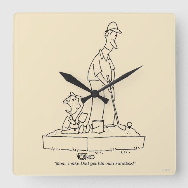 Sandlåda Fyrkantig Klocka (Framsida)