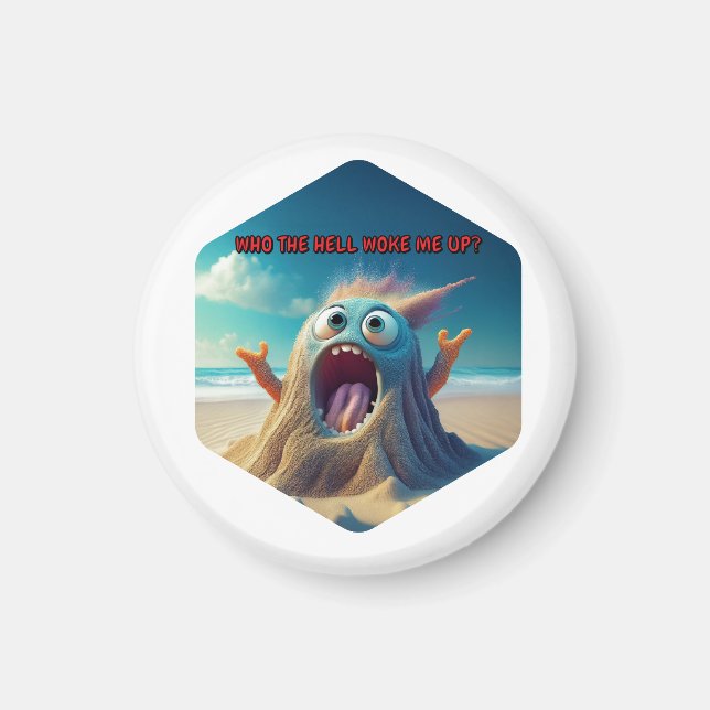 Sandman säger: "Vem vaktar mig?" Magnet (Framsidan)