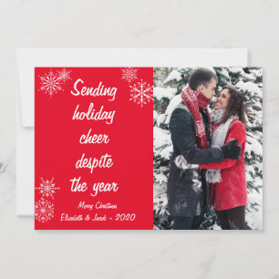 Sändning av Helgdag Cheer trots fotoåret 2021 Julkort