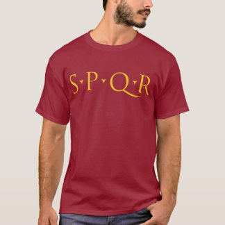 Sändning av SPQR-Logotyp fram och bak T Shirt