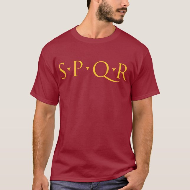 Sändning av SPQR-Logotyp fram och bak T Shirt (Framsida)