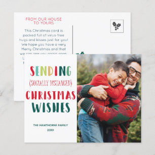 Sändning (social avstånd) Önskemål anpassningsbarn Helg Vykort