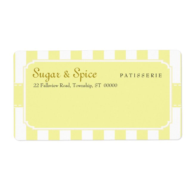 Sändningsetikett för pastellfärgad bakelser fraktsedel (Framsidan)