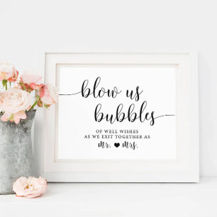 Sändningssignatur för Rustic Bröllop-bubblor Poster