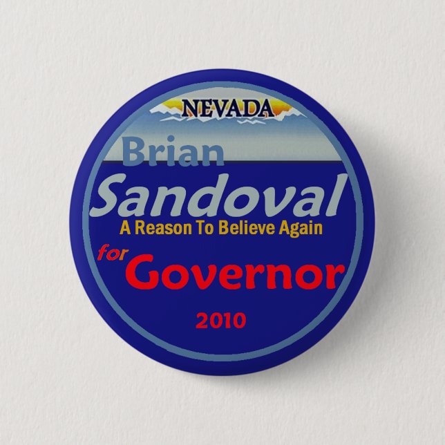 SANDOVAL Gov 2010 Button Knapp (Framsida)