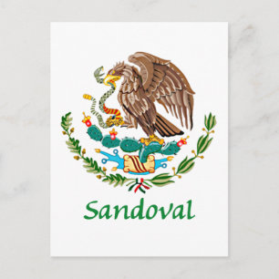 Sandoval, mexikansk nationalförsegling vykort
