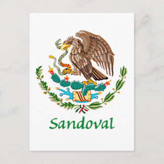 Sandoval, mexikansk nationalförsegling vykort