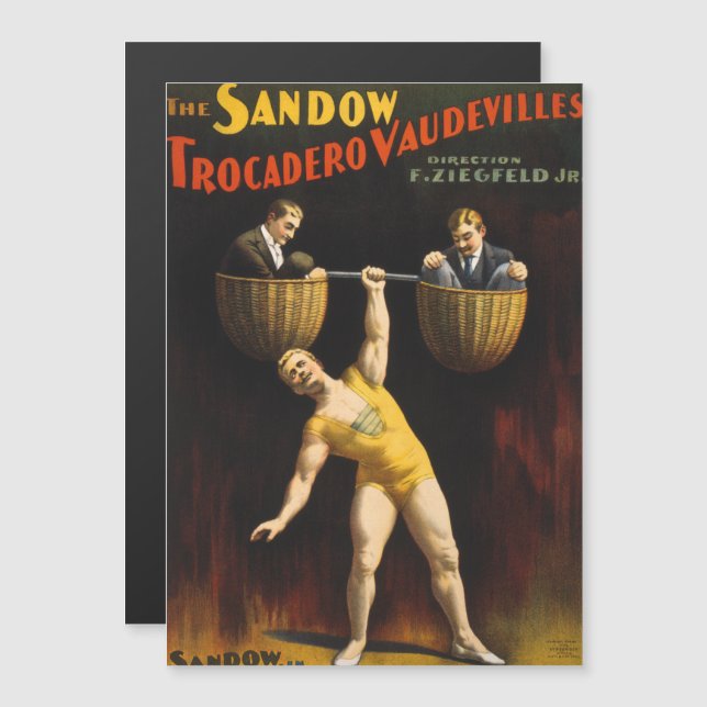 Sandow Eugen Sandow Vaudeville Tyngdlyftare (Fram/baksida)