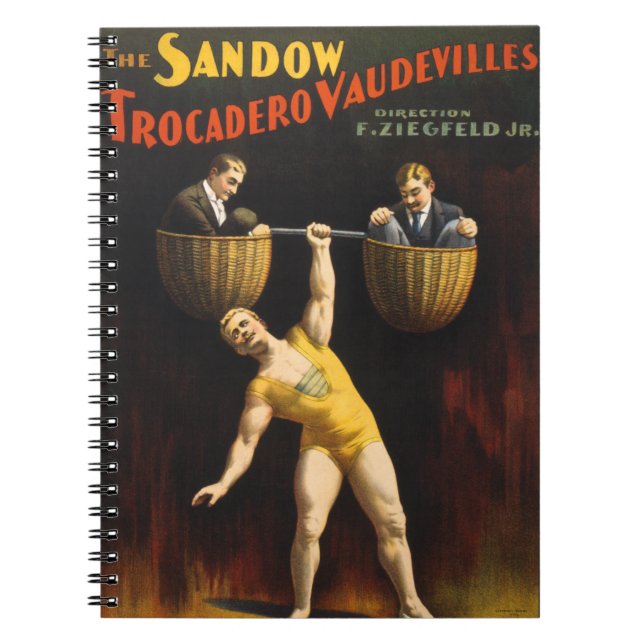 Sandow Eugen Sandow Vaudeville Tyngdlyftare Anteckningsbok (Framsidan)