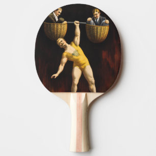 Sandow Eugen Sandow Vaudeville Tyngdlyftare Pingisracket