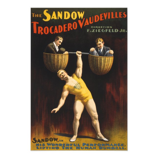 Sandow Eugen Sandow Vaudeville Weightlifter Fototryck (Framsidan)