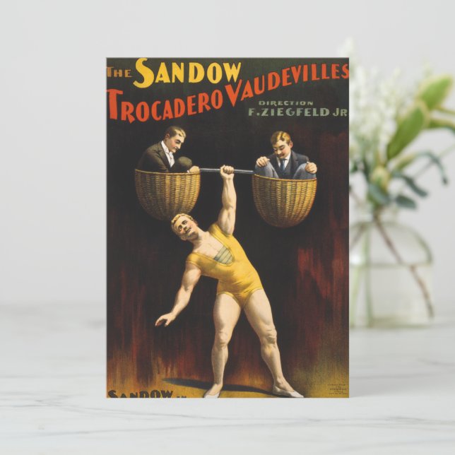 Sandow Eugen Sandow Vaudeville Weightlifter Julkort (Stående Fram)