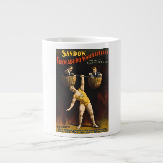 Sandow Eugen Sandow Vaudeville Weightlifter Jumbo Mugg (Framsidan)