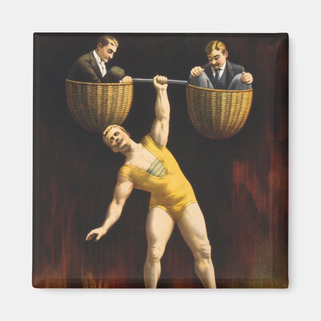 Sandow Eugen Sandow Vaudeville Weightlifter Magnet (Framsidan)