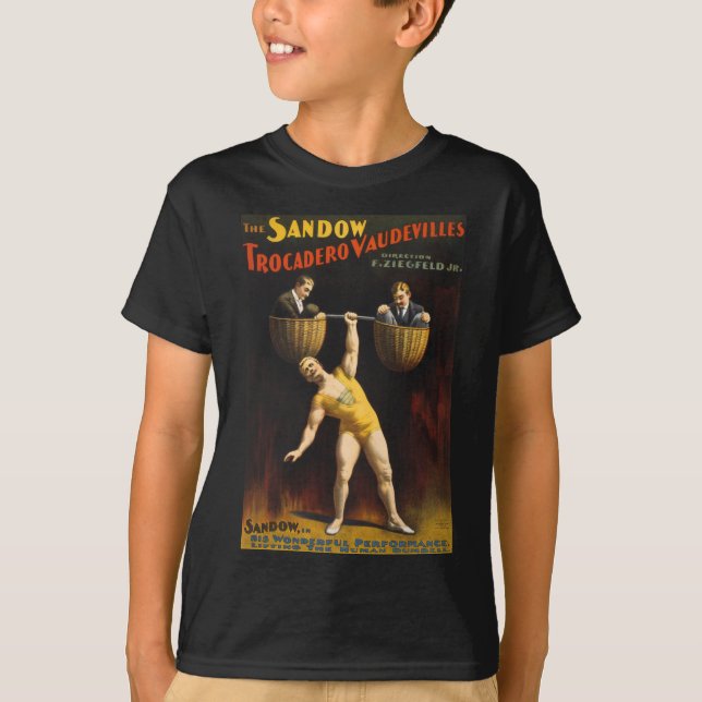 Sandow Eugen Sandow Vaudeville Weightlifter T Shirt (Framsida)