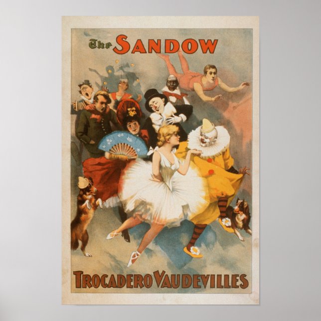 Sandow Trocadero Vaudevilles Carnival Theme Poster (Framsidan)